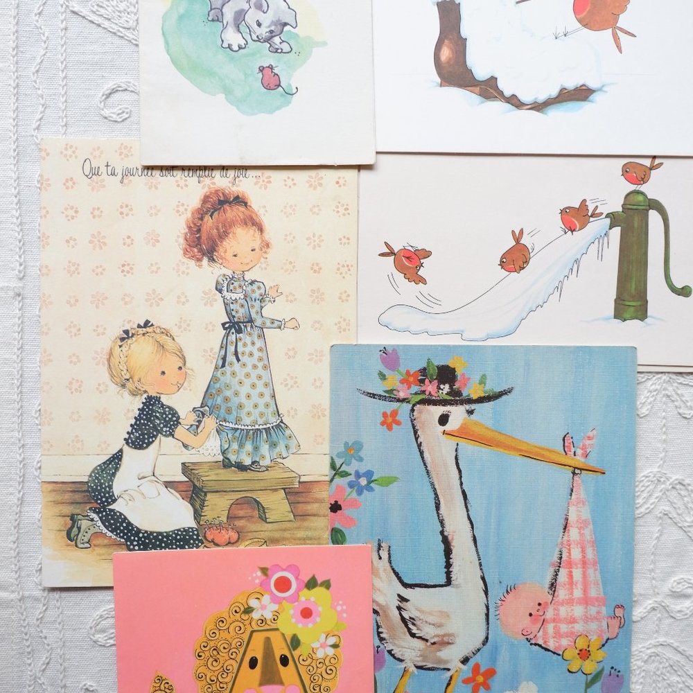 Vintage Greeting Cards - Set of 6
